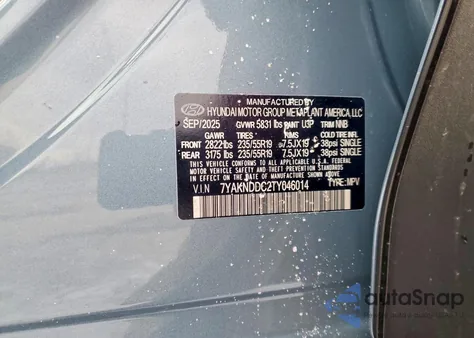 2026 Hyundai Ioniq 5 Sel z USA, uszkodzony, nr VIN 7YAKNDDC2TY046014